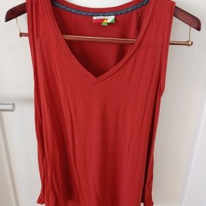 Fervour Rust Colored V-Neck Tunic Womens M